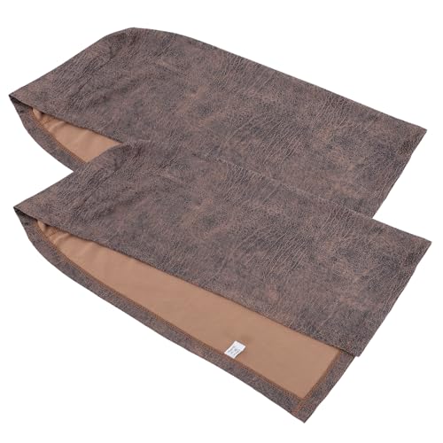 ASAKKURA Fundas Elásticas de Reposabrazos para Sofá Impermeables, Color Marrón Oscuro, 2 Piezas, Protectores Lavables Antiderrames para Sillones Reclinables y Sillas, Fundas para Brazos