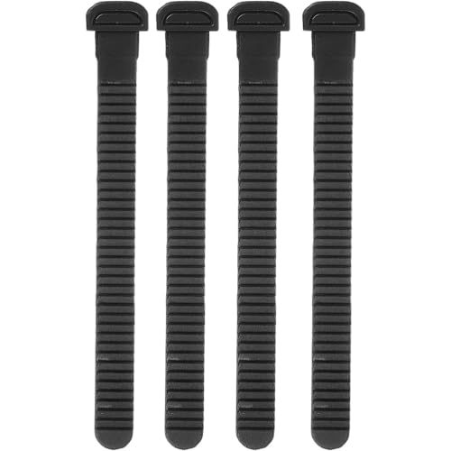 BESPORTBLE 4pcs Replacements Inline Roller Skating Shoes Energy Strap with Screws Nuts Skates Buckles Accessory for Men Women Kids Black