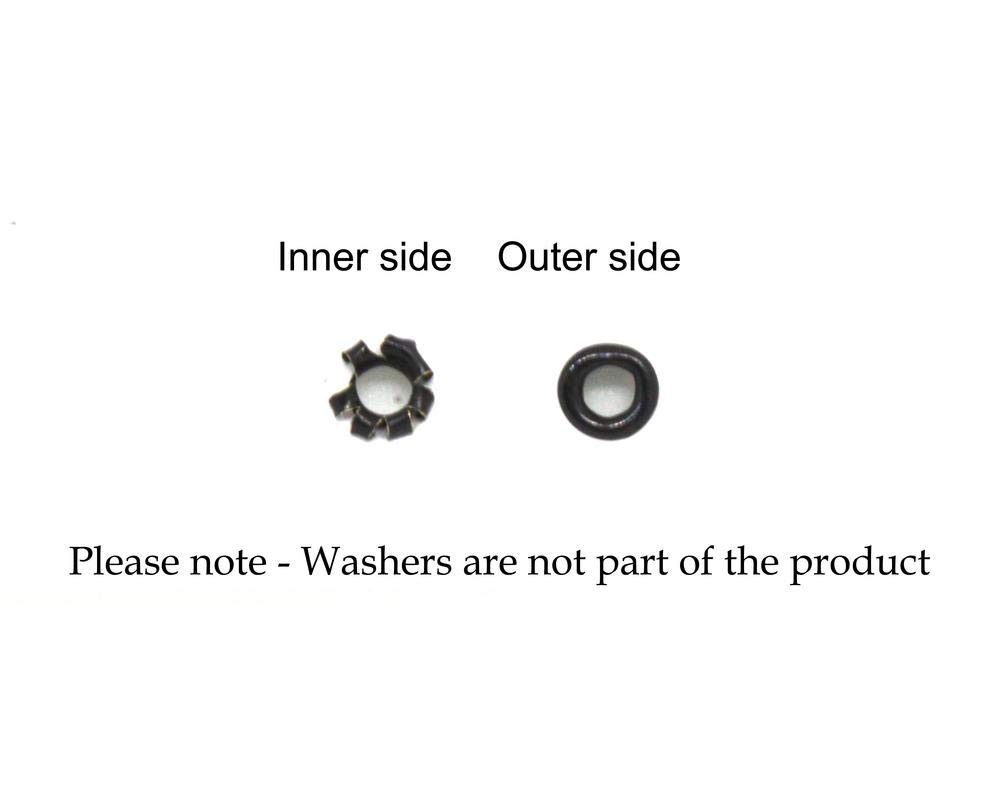 Nimida Light Weight, Soft and Durable Multipurpose Eyelet/Grommet Without Washer Made of Brass, Colour Black, Size Outer Dia 7mm, Inner 3mm, Outer Height 5mm and Inner 4mm | 100 nos — Amazon image 2