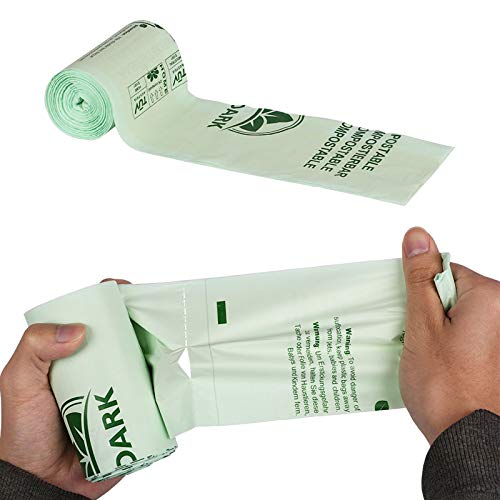 150 pièces sacs poubelle compostables sac de déchets alimentaires de cuisine biodégradable, sacs à ordures en amidon de maïs sac de restes de cuisine ( Color : Light green , Size : 150PCS_36X35CM )