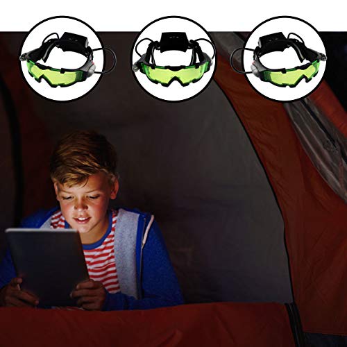 Yolyoo PUT- Night Vision Goggles,Spy Googles Spy Gear Adjustable Kids Led Night Goggles Flip-Out Lights Green Lens thumb #3