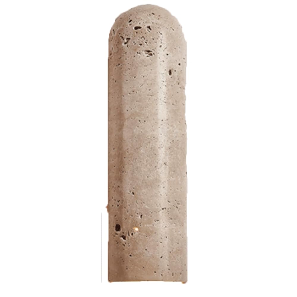 SHUANGZ 14inch Modern Yellow Travertine Wall Mount Light Minimalist Long Stone Wall Sconce with Stone Lampshade Indoor Travertine Decoration Wall Fixture for Foyer Entryway Bedroom Living Hardwired