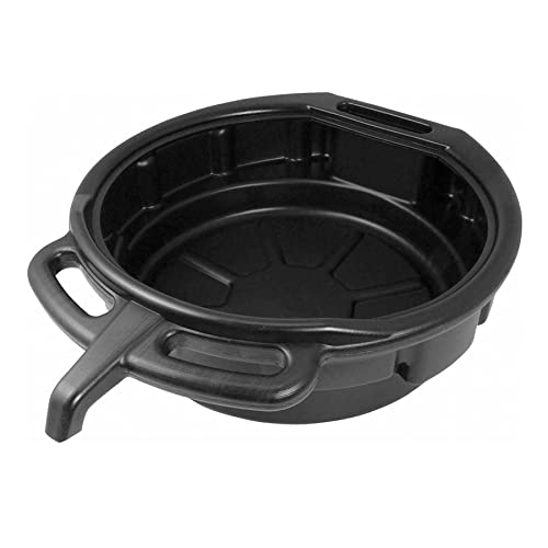 Dapetz 16 Litre Oil Drain Pan for Engine Oil Gear Fluid and Water Large Capacity Tray for Car Van Motorbike and Garage Use Prevents Overflow and Spillage