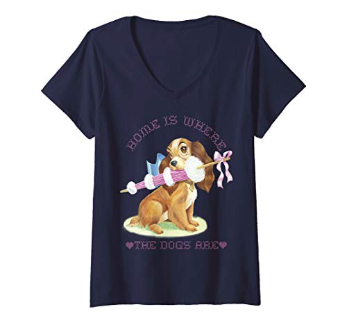 T-shirt Disney Home Is Where The Dogs Are pour les Amoureuses des Chiens