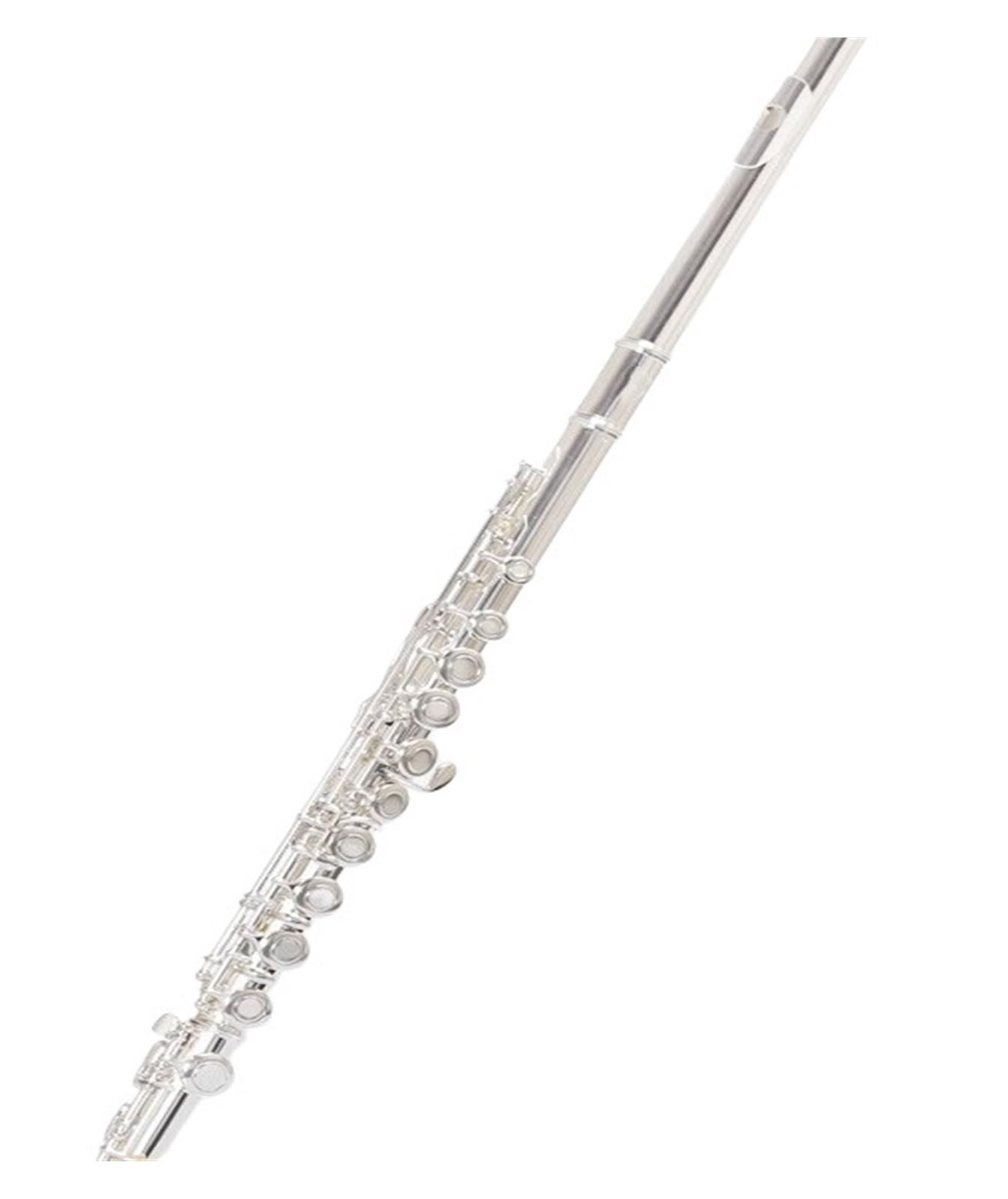 Flauta Instrumento de flauta 16 agujeros llave C instrumento de flauta chapada en plata modelo de orquesta escolar