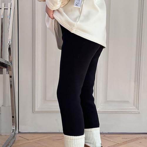 Warm Leggings for Girl Toddler Kids Baby Girls Cotton Thick Fleece Lined Warm Leggings Pantihose Stretchy Basic Ninth3