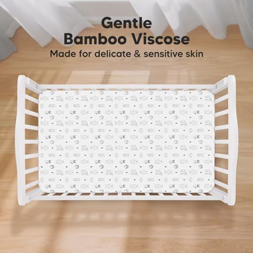 Image of KeaBabies 2pk Baby Crib Sheets for Boys Girls, 52x28 Fitted (Butterflies) | Viscose Derived from Bamboo, Toddler Bed Sheets Neutral, Fitted Crib Mattress Sheet for Standard Baby Bedding, Soft, Cozy