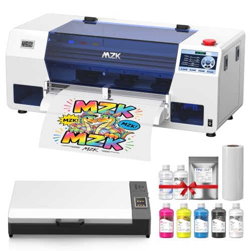 Image of MZK A3+ F1080 DTF Printer with Oven,24 /7 Auto-Cleaning Mode&Ink Anti-Clog Filter,5'' LED Multi-Function Touch Screen, 2X Speed Print Compared to L1800,Dual Ink Level Alert,Gift Ink 2 Years