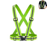 AONAT Reflective Vest,High Visible Reflective Running Vest Adjustable,Reflective Running Gear Safety Vest for Outdoor Night Running,Jogging Hiking,Cycling Walking,Men Women Kids