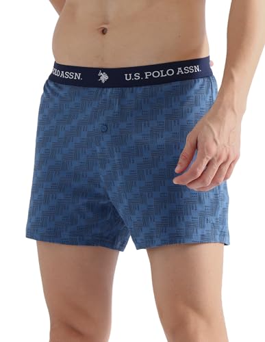 Image of U.S. Polo ASSN. Mens OEX09 Comfort Regular Fit Solid Boxers - Pack of 2