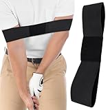 MRRSIWEI Golfing Swing Correcting Posture Motion Fixer Band, Swing Correcting Arm Elastic Band Correct Training Swing Gesture Alignment Practice Tool for Golf Beginners.Black