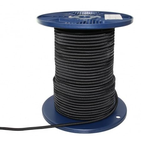 Goma elastica de 4 mm anti relâchement cordon noir 100 mts