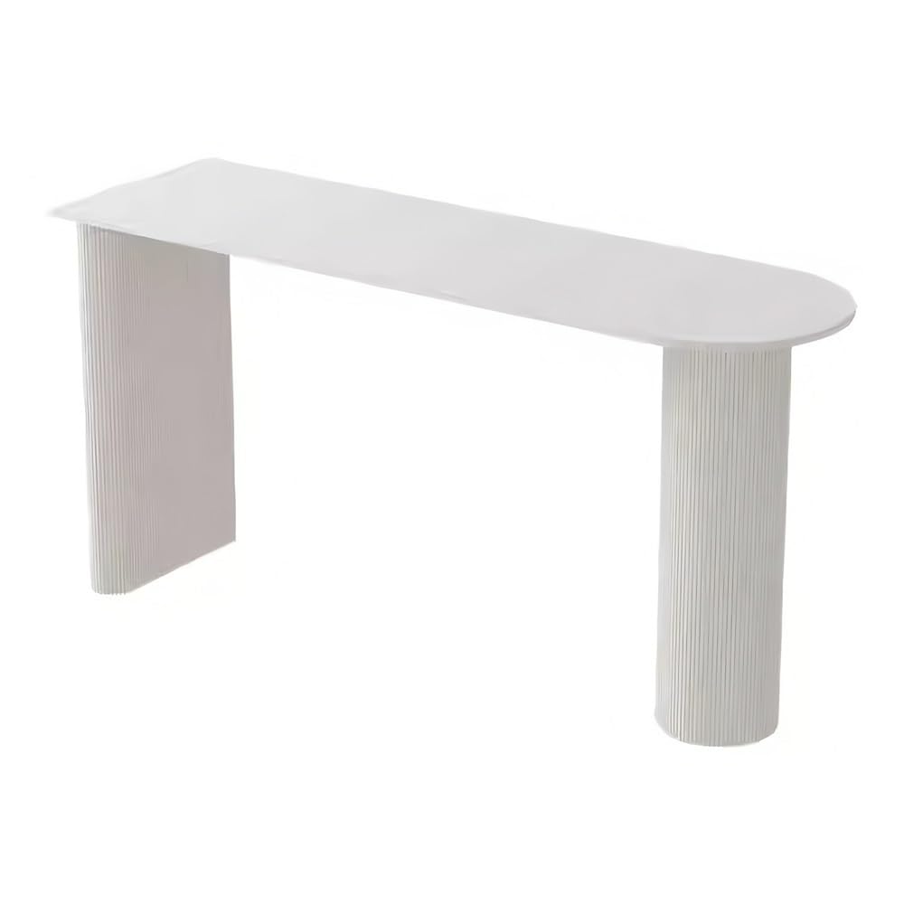 Table de Bar Table de Bar Luxe en Pierre Blanche et légère, idéale for Le Salon, la Cuisine ou Salle à Manger(120 * 50 * 105cm)