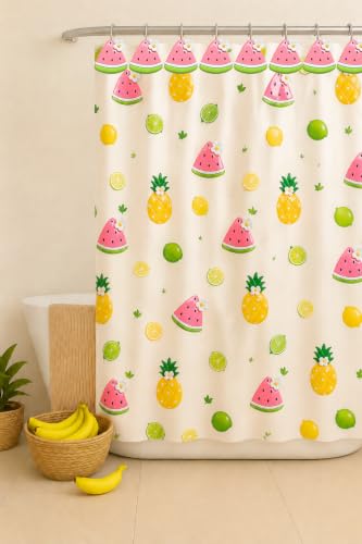 Image of Watermelon Shower Curtain Hooks 12 Pack Resin Cute Bathroom Hooks | Cute watermelon design resin shower curtain hooks, 12 pack, durable, smooth finish, adds fun bathroom decor style
