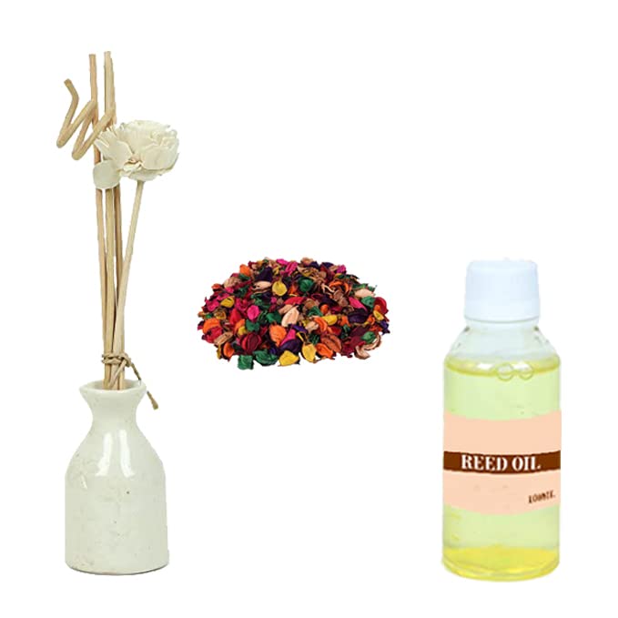 Reed Diffuser Set - Romance Contains 1pc Reed Vase (Small), 1 Curly ...
