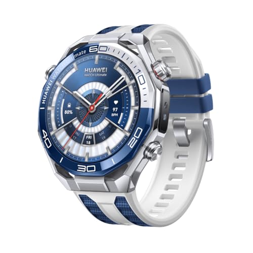 Image of HUAWEI WATCH Ultimate 2 Smart Watch, GPS, Zirconium-based Liquid Metal Case, 150-Meter Diving Watch, Sonar-based Underwater Communication, Accurate Health Monitor, eSIM Cellular Calling, Blue