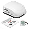 FOGATTI RV Air Conditioner 15000 BTU Rooftop with Heat Strip, Ducted Camper AC Unit, 115V AC 15.5A, including with Air Distribution Box, White InstaCool Series(Ducted, White)