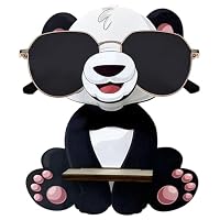 Produktbild von Tier-Brillenhalter Aus Holz – Affe, Panda & Schwein – Niedlicher Brillenständer, Kratzfest, Für Wohnzimmer & Schreibtisch
