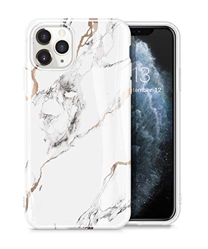 GVIEWIN Marble iPhone 11 Pro Case, Ultra Slim Thin Glossy Soft TPU Rubber