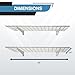 Hyloft 00630 2-Pack Heavy Duty Steel Wall Garage Shelving, 48-Inch X 24-Inch Wall Mounted Shelves for Garage Storage, Low-Profile Brackets, Max Shelf Load 150 Pounds, White Powder Coated Finish