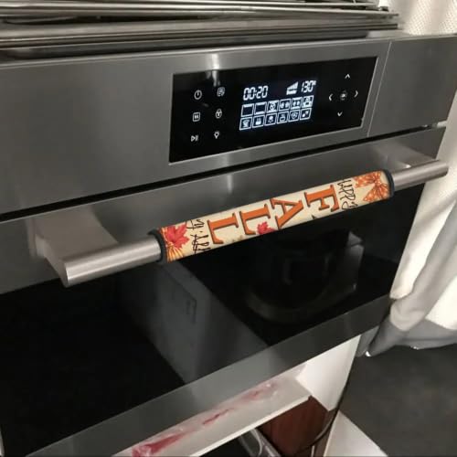 Image of Dreaweet Fall Pumpkin Bow Refrigerator Door Handle Covers Set of 4