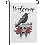 crow skull garden flag