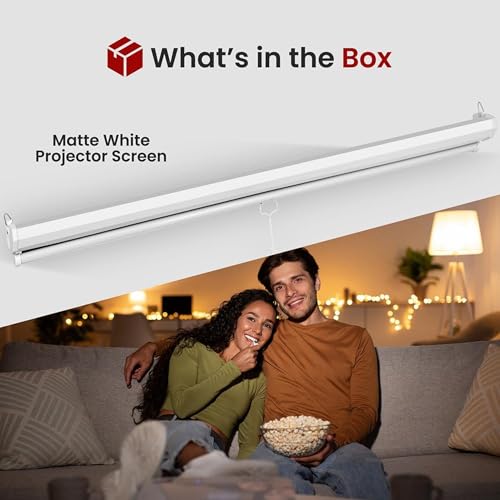 Pyle Projector Screen Pull Down Manual – 84-Inch Roll-Down Wall &Ceiling Mount Projection Screen With Black Masking Border For Home Cinema, Office Or Classroom Use - 2