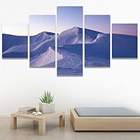 SIGNWIN 5 Panel Canvas Wall Art Modern Art Expressive Landscape Modern Mountain Top Multicolor Photography for Home Decorations Ready to Hang - 60