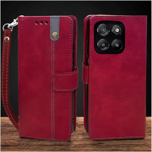 Image of Excelsior Flip Cover for Moto G67 Power, G57 Power | Premium PU Leather | 360 Degree Protection (Red)