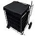 Jumbo XXL Folding Shopping Cart with 360° Swivel Wheels, Heavy-Duty Double Basket for Groceries, Laundry, and More – Black, Model S-2777