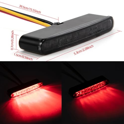 Feu de frein moto universel LED stop arrière - 3