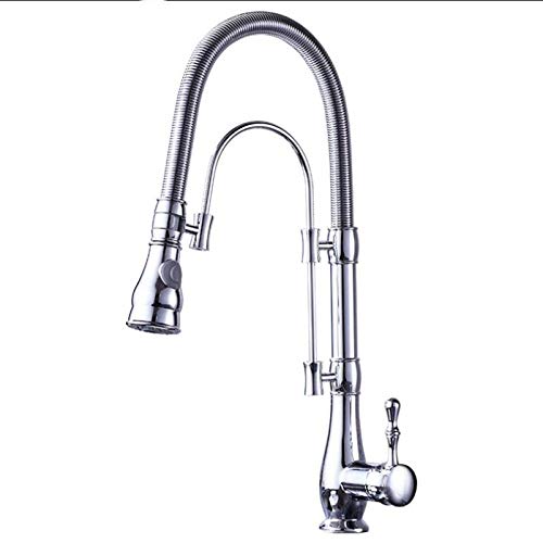 Cocina cromada con grifos mezcladores de latón macizo duradero