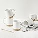 HASENSE Coffee Mugs Set of 4, 15 oz Ceramic Coffee Cups with Comfortable Handle, Large Tea Cups for Coffee, Soup, Latte, Mug Set Gift for Wedding, Microwave and Dishwasher Safe, White