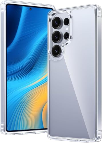 Image of REALCASE Silicone Samsung S25 Ultra 5G Back Cover Case, Scratch Resistant Protective Crystal Clear Transparent Shock Proof Bumper Back Cover Case for Samsung Galaxy S25 Ultra 5G