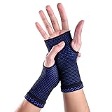 New Technology Breathable and Sweat-Absorbing Fabric Compression Wrist Brace Sleeves (Pair),Carpal...