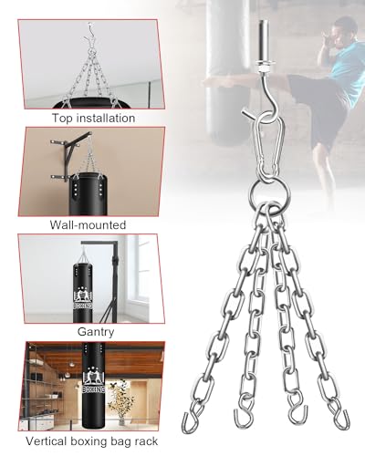 image for YORWHIN Punching Bag for Adults, 4FT PU Heavy Boxing Bags with Chain C