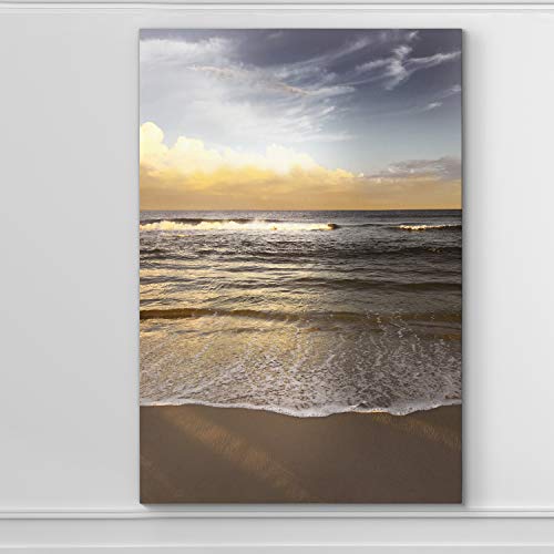 Renditions Gallery Canvas Wall Art Nature Modern Paintings Decorations Glam Evening Waves Romantic Scenic Wall Hanging Artwork Prints for Bedroom Living Room Office Kitchen - 24"x36" LT06