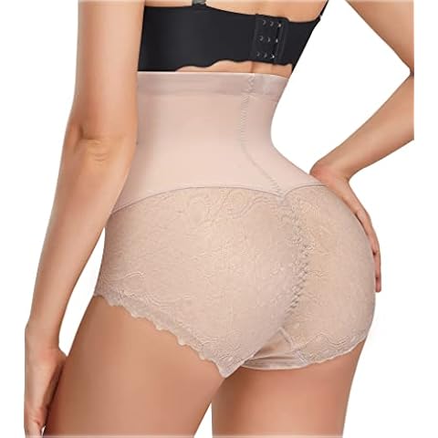 Nebility Women Butt Lifter Shapewear Seamless Waist Trainer Hi-Waist Tummy Control Body Shaper Panty - beige - Large Cover