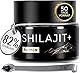 Original Shilajit Himalaya Harz gereinigt mit Nachtkerzenöl 25g – 82% Fulvinsäure Mumijo Shilajit Hochdosiert I 60 Tage Sonnen-Trocknung I Traditionelle Handernte Inkl. 500mg Dosierlöffel
