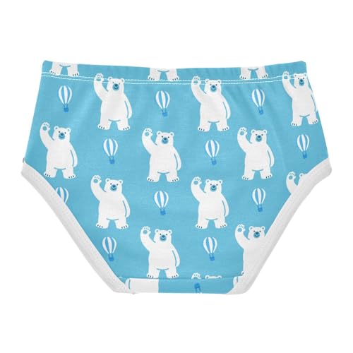 Girls' Underwear Cute Polar Bear Hot Air Balloon Blue Toddle Brief Panties 23039272
