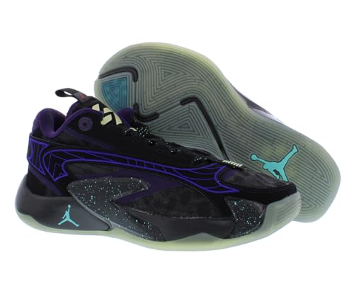 Jordan Boy's Luka 2 (Big Kid) Black/Glow/Regency Purple/Aurora Green 4 Big Kid M4