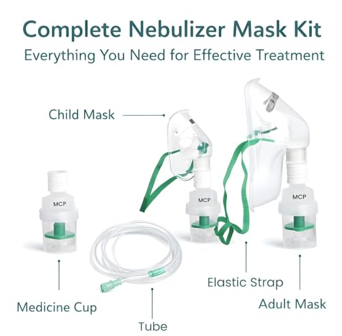 Image of MCP Nebulizer Adult Mask with Air Tube and Medicine Chamber Kit (Adult & Child Mask (Combo))