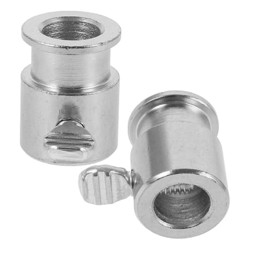 Housoutil Accesorios para Asador de Barbacoa de Hierro Cromado Juego de 2 Topes para Varilla de Asador Perno Metálico de Fijación para Parrilla de Gas Accesorios Reutilizables para