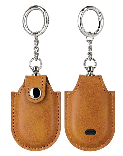 Funda de cuero para Samsung Galaxy SmartTag 2 de Foluu con llavero paquete de 2