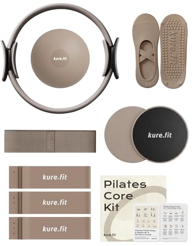 kure.fit Pilates Kit for Women – Home Pilates Equipment Set with Ring, Ball & Resistance Bands | Pilates Starter Kit with Accessories in Gift Box