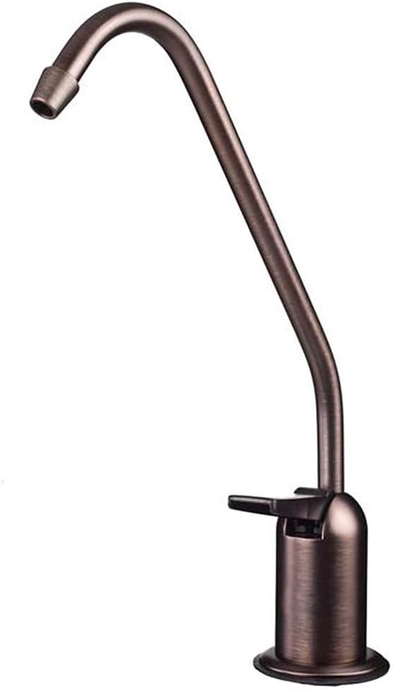 Watts Premier Standard Non-Air Gap Auxiliary Faucet with 1/4" Supply Tubing Connection for RO Reverse Osmosis Water Filtration Systems, Touch N'Flow Spring Loaded Handle, Antique Bronze