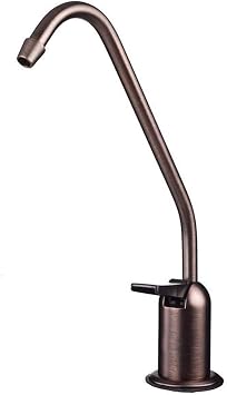 Watts Premier Standard Non-Air Gap Auxiliary Faucet with 1/4" Supply Tubing Connection for RO Reverse Osmosis Water Filtration Systems, Touch NFlow Spring Loaded Handle, Antique Bronze
