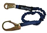 FallTech 82403 ElasTech 6-Foot Shock Absorbing Lanyard with Rebar Hook