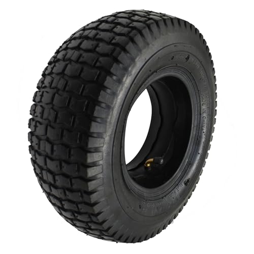 QsEzDo 13x 5.00-6 Tire and Inner Tube (1 Set) by Air Filled 4PR and max 35 PIS (2BAR) Fits 6-Inch Rim work for Wheelbarrow Hand Truck Tool Cart Garden Carts. (13x5.00-6 Tire and Tube TR87)