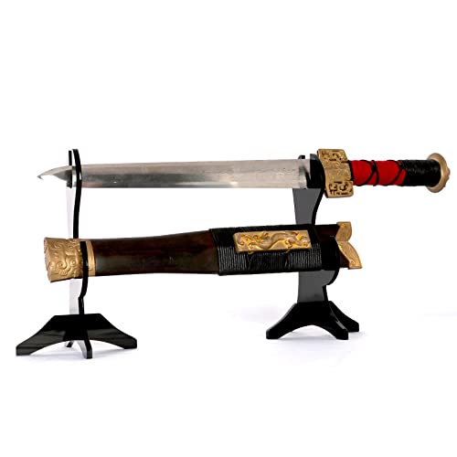 WANLIAN Sword Stand, Sword Stand, Sword Hook, Sword Display Stand, Acrylic Two-Tier Samurai Sword Stand, Desktop Sword Stand Display Stand, Supports All Swords Katana (Black) - Thumbnail 4